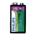 Philips Rechargeables Battery 9V, 170 mAh Nickel-Metal Hydride 1-blister