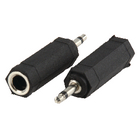 Adapter plug 3.5mm mono stekker - 6.35mm mono kontra stekker