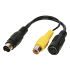 7-Pin mini DIN naar s-video + composiet kabel 0,10 m