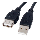USB 2.0 verlengkabel USB A plug - USB A contra 0,20 m