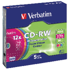 CD rewritable 5 pack colored 700 MB