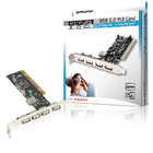 KONIG USB 2.0 PCI KAART MET 4+1 USB POORTEN