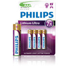 Philips Lithium Ultra Battery AAA 4-blister
