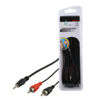 Basic audio kabel 3.5mm mannelijk - 2x RCA mannelijk 5,00 m