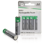 Oplaadbare NiMH AA-batterij 1300 mAh, blister 4 stuks