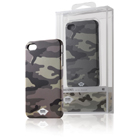 Rubberachtig telefoonhoesje voor iPhone 4s/4 camouflage bruin