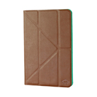 Universal tablet case pu leather for tablet 7-8\" brown/green