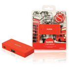 4-poorts USB-hub London rood