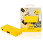 4-poorts USB-hub Barcelona geel