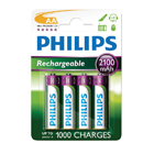 Rechargeables Battery AA, 2100 mAh Nickel-Metal Hydride 4-blister