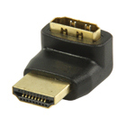 HDMI-adapter HDMI-connector 270° gehoekt - HDMI input  zwart