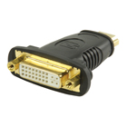 HDMI - DVI-adapter HDMI-connector - DVI vrouwelijk zwart