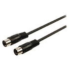 DIN audiokabel 5-pin DIN mannelijk - 5-pin DIN vrouwelijk 1,00 m zwart