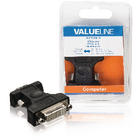 DVI-adapter VGA mannelijk - DVI-I 24 + 5-pins vrouwelijk zwart