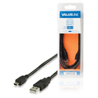 USB 2.0 kabel USB A mannelijk - USB Mini 5-pin mannelijk 2,00 m zwart