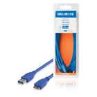 USB 3.0 kabel USB A mannelijk - USB Micro B mannelijk 2,00 m blauw