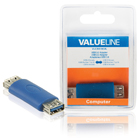 USB 3.0 adapter USB A vrouwelijk - USB A vrouwelijk blauw