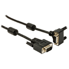 VGA kabel VGA male - VGA male 90  angled 10,0 m zwart