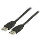 USB 2.0 USB A male - USB A male platte kabel 1,00 m zwart