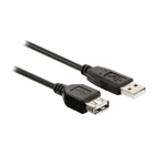 USB 2.0-kabel A male - A female 2,00 m zwart