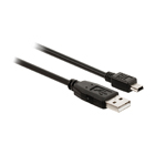 USB 2.0-kabel A male - Mini 5-pins male 3,00 m zwart