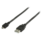 USB 2.0 USB A male - USB micro B male kabel 3,00 m zwart