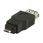 USB 2.0 USB Micro B mannelijk - USB A vrouwelijk adapter zwart