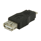 USB 2.0 USB Micro A mannelijk - USB A vrouwelijk adapter zwart