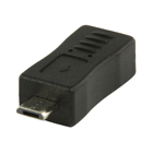 USB 2.0 USB micro B mannelijk - USB mini B vrouwelijk adapter zwart