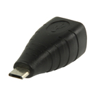 USB 2.0 USB Micro B mannelijk - USB B vrouwelijk adapter zwart