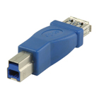 USB 3.0 USB B mannelijk - USB A vrouwelijk adapter blauw