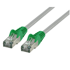 FTP CAT 5e cross netwerk kabel 1,00 m grijs/groen