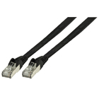 FTP CAT 6 platte netwerk kabel 0,25 m zwart