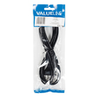 Stroomkabel Euro-plug mannelijk - IEC-320-C1 2,00 m zwart