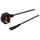 Stroomkabel UK-plug mannelijk - IEC-320-C7 3,00 m zwart