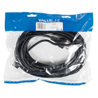 Stroomkabel Italiaanse plug mannelijk - IEC-320-C13 10,0 m zwart