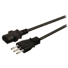 Stroomkabel Italiaanse plug mannelijk - IEC-320-C13 2,00 m zwart