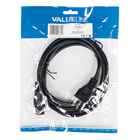 Stroomkabel Italiaanse plug mannelijk - IEC-320-C5 2,00 m zwart