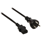 Stroomkabel Deense plug mannelijk - IEC-320-C13 10,0 m zwart