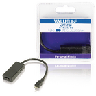 MHL-adapterkabel USB 5-pins Micro B mannelijk - HDMI-uitgang + USB Micro B vrouwelijk 0,20 m zwart