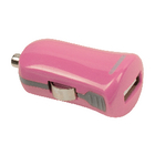 USB-autolader USB A female - 12V-aansluiting roze
