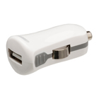 USB-autolader USB A female - 12V-autoaansluiting wit