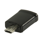 MHL-adapter USB 11-pins Micro B mannelijk - USB 5-pins Micro B vrouwelijk zwart