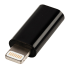 USB lightning-adapter lightning mannelijk - USB Micro B vrouwelijk zwart