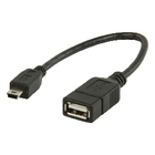 USB 2.0 A - mini 5-pin OTG datakabel 0,20 m