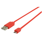 USB 2.0 adapterkabel, A Male - Micro B Male, 1.00 m, rood