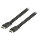 Platte High Speed HDMI kabel met ethernet HDMI connector - HDMI connector 2,00 m zwart