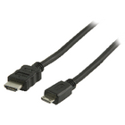 High Speed HDMI kabel met ethernet HDMI connector - HDMI mini-connector 1,00 m zwart