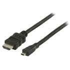 High Speed HDMI kabel met ethernet HDMI connector - HDMI micro-connector 2,00 m zwart