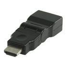 HDMI-adapter HDMI-connector swivel - HDMI input zwart